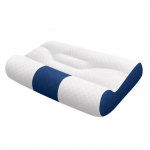Kaklo skausmą mal&scaron;inanti Memory Foam gimdos kaklo pagalvė, reguliuojama ortopedinė sumu&scaron;tinio tipo pagalvė, mink&scaron;ta, kvėpuojanti kaklo pagalvė bet kokio amžiaus miegantiems bet kokioje padėtyje 40x60cm mėlyna