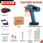 ONEVAN 100ML Elektrinis pur&scaron;kiklis Akumuliatorinis dažų pur&scaron;kiklis Įkraunamas Automobilių Baldų Plieno Galios įrankiai Skirtas Makita 18V 21V Baterijai 1 Battery-EU