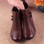 2025 m. pavasario ir rudens nauja mada retro moteri&scaron;ki vieni batai storu kulnu trumpi batai tikra mink&scaron;ta oda patogūs apvalios nosies mink&scaron;to pado mamos batai 40