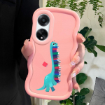 Dažytas ra&scaron;tas Big Wave Edge Mink&scaron;ta silikoninė medžiaga Macaron telefono dėklas, atsparus smūgiams, apsauginis guminis dėklas, skirtas OPPO Reno Realme OPPO A95 rožinė