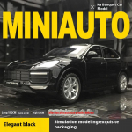 1/32 mastelio Porsche Cayenne Turbo lydinio automobilis lietas modelis simuliacinis modelis ornamentas garsas &scaron;viesa atgal traukiamas žaislas kolekcionuoti hobio modelis dovana juoda