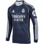 Adidas Real Madrid 25/26 i&scaron;vykos gerbėjų versija Slim Fit Stilingas &scaron;velnus ilgomis rankovėmis futbolo mar&scaron;kinėliai vyrams mar&scaron;kinėliai JP3939 XS