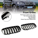 Priekinio buferio inkstų grotelės tinka BMW X5 E70 X6 E71 2007-2013 blizgios juodos spalvos