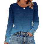 Women's gradient fashion long-sleeved top XXL