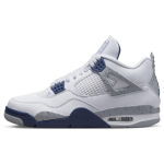 Air Jordan 4 Retro Midnight Navy Unisex sportbačiai balti &scaron;viesiai dūmų pilka ugniai raudona DH6927-140 45