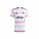 Adidas Juventus 23/24 i&scaron;vykos mar&scaron;kinėliai su raidžių ir skaičių spaudiniu ir spalvų blokais, apvalia i&scaron;kirpte, vyri&scaron;ki vir&scaron;utiniai drabužiai, baltas HR8255 XXXL