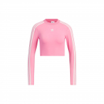 Adidas Originals Adicolor trumpa ilgomis rankovėmis moteri&scaron;ka palaidinukė rožinė JE6045 XXS