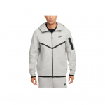 Nike Tech Fleece su užtrauktuku Windrunner gobtuvas Tamsiai pilkas melange/Juodas Vyri&scaron;kas vir&scaron;utinis drabužis HV0949-063 XXL