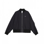 Nike Baseball Apykaklė Užtrauktukas Dizainas Pilotas Ilgomis Rankovėmis Striukė Moteri&scaron;ka Striukė Juoda FN2840-010 L