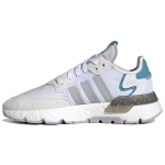 Adidas Originals Nite Jogger Retro Mados Patvarūs Patogūs Lengvi Kvėpuojantys Sportbačiai Moteri&scaron;ki Sportbačiai Balti Mėlyni FX6904 36