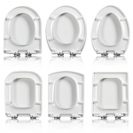 Universalus sustorintas tualeto dangtis įvairioms formoms: V formos, U formos, Kvadratinės ir O formos Square 03F PP (W360 L44-46)