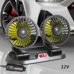 12V Bortinis Automobilinis Ventiliatorius Au&scaron;inantis Automobilinis Ventiliatorius Dvigalvis Automobilinis Ventiliatorius Reguliuojamas Automobilinis Au&scaron;intuvas Ventiliatorius Automobilinis Ventiliatorius
