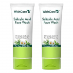WishCare 2% Salicilo rūg&scaron;ties veido prausiklis 100ml 2 vnt. pakuotė riebiai ir į aknę linkusiai odai su AHA, žaliąja arbata, ramunėlėmis
