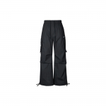 Nike Sportswear Logo Multi Pocket Drawstring Patogios universalios laisvalaikio kelnės moterims juodos IF0392010 XL