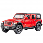 1/32 Džipai Wrangler Rubicon Transporto priemonės modelis Automobilio žaislas Auk&scaron;tas modeliavimas Garsas ir &scaron;viesa Off-road Lydinio kolekcija Automobilio žaislas Vaikams raudona