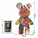 Kar&scaron;tas 3D Kawaii me&scaron;kiuko modelis su mikro deimantais, statybiniai kaladėlės su &scaron;viesa, lavinamieji kaladėlės žaislai berniukams, vaikams, vaikų gimtadienio dovanos