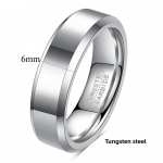 6MM 8MM Dvigubo nuožambos trijų spalvų volframo plieno lygus žiedas paprastas universalus vestuvinis žiedas No. 6