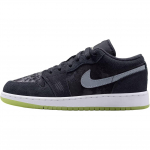 Air Jordan 1 Low GS Inner Beast Vaikams Sportbačiai Juodi Barely-Volt Tamsiai Vynuoginiai HV4775-001 36