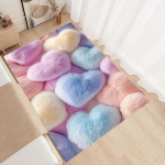 Vizualinės meno kilimo iliuzija Vizualinis trimatis &scaron;irdies įėjimo kilimas Nordic stiliaus kilimas Miegamojo &scaron;ilta dekoracija Kilimas 120x160cm