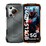 Blackview BL7000 5G 8GB 256GB Android 15 Patvarus i&scaron;manusis telefonas 6,78 colio 120HZ Mobilus telefonas 7500mAh with a charging base oranžinė