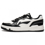 Li Ning Qingchao Synthetic Leather Slip Resistant Abrasion Resistant Low top Skateboard Shoes Men's White Black AGCT009-4 41 white