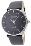 Citizen Eco-Drive vyri&scaron;kas plonas saulės energija maitinamas laikrodis su tikros odos dirželiu Papildomas vietinis modelio numeris BJ6480-51E/DBR.
