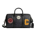 Coach Venturer 27 Logotipo Spaudos Užtrauktuko Užsegimo Bostono Rankinė Vyri&scaron;ka Pečių Rankinė Pilka Juoda CY821-QBA5F Basic Set (Bag+Dust Bag)
