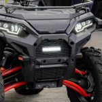 SAUTVS Priekinės grotelės Radiatoriaus tinklelis su ap&scaron;vietimu Polaris Sportsman 850 1000 2017-2025, Priekinės tinklelio grotelės su LED &scaron;viesos juosta Polaris Sportsman XP