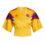 Adidas Originals FW25 Kolumbija Atstatytas Grąžintas V formos i&scaron;kirptės Dryžuotas Spalvų Bloko Trumpomis Rankovėmis Futbolo Mar&scaron;kinėliai Moteri&scaron;ki vir&scaron;utiniai drabužiai KE2294 M