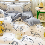 Bendrabučio animacinių filmų spausdinimo trijų dalių rinkinys, mažas &scaron;viežias patalynės užvalkalas, odai nekenksmingas keturių dalių rinkinys 1.2m bed