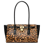 Michael Kors MK Hamilton Logotipo Spaudinio Dizaino Ver&scaron;io Odos Pečių Krep&scaron;ys Moteri&scaron;kas Pečių Krep&scaron;ys Leopardas 30F5GNXT0H-MARIGOLD Basic Set (Bag+Dust Bag)