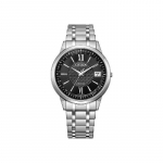 CITIZEN Life Atsparus vandeniui Saulės energija Kvarcinis Super Titano Apyrankė 38mm Unisex Juodas Ciferblatas CB114061E juoda