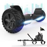 Hoverboard RCB 8,5 colio Elektrinis paspirtukas Visureigis Giropodas Hummer Bluetooth LED + Hoverkart Kartingas Reguliuojamas Juodas juoda