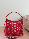 Originali odinė liči ra&scaron;to ver&scaron;io odos mink&scaron;ta nauja &scaron;unies danties krep&scaron;ys hobo pažasties krep&scaron;ys tote didelės talpos motinos ir vaiko krep&scaron;ys 27*45cm raudona
