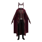 Cosplay Kostiumas WandaVision Tas pats Drabužis Raudona Juostelė/Spausdinimas Pieno &Scaron;ilko Audinys Įvairūs Dydžiai 120cm tamsiai raudona spalva