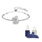 Swarovski logotipo apyrankė su pakabukais S-Original Brand Box And Bag sidabras