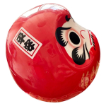 Japonijos Daruma tradicinė statulėlė Daruma figūrėlė Laimės namų biuro dekoras Keraminė Daruma raudona
