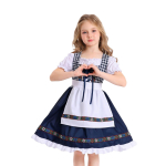 Vaikų voki&scaron;ka Oktoberfest suknelė - Bavari&scaron;kas tradicinis mergaičių kostiumas festivaliui ir vakarėliui L beige