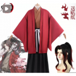 Anime Tsugikuni Yoriichi Cosplay Kostiumas Perukas Helovino &Scaron;alis Kimono S kaip parodyta spalva