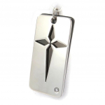 Les Tr&eacute;sors De Lily [E4247] - Pendentif Homme 'Croix' Noir Argent&eacute; juoda