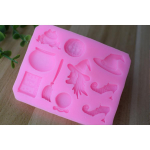 Helovino vedlys Rekvizitai Fondanto silikono formelės &bdquo;pasidaryk pats&ldquo; &scaron;okoladinio kepimo pyrago dekoravimo molio formos rožinė