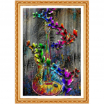 Pomėgio deimantų karoliukai drugelio gitara 5d deimantinė tapyba Visas deimantinis kalnų kri&scaron;tolų paveikslas 20X30CM