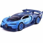 &bdquo;Bugatti Vision GT Supercar&ldquo; 1/32 cinko lydinio liejimas, i&scaron;traukiamas atgal automobilio modelio žaislas, garsas ir &scaron;viesa, skirta berniukui merginai 15*6.4*4cm mėlyna