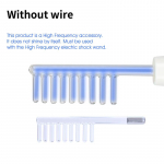 Auk&scaron;to dažnio veido neoninio argono grybo elektrodo antgalio antgalis mėlynos spalvos vamzdeliai Veido masažuoklis Lengvas veido odos priežiūros prietaisas