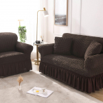 Vienspalvis elastingas sofos užvalkalas svetainei, spausdintas languotas, tamprus segmentinis užvalkalas Sofos sofos užvalkalas L formos 1&ndash;4 vietų 3-Seater190-230cm
