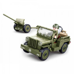 143PCS B0853 WW2 armijos Willys Jeep modelio statybiniai blokeliai žaislai vaikams plytos karinės statybos berniukų dovana
