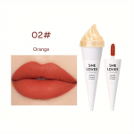 6 spalvų ledų lūpų glazūra Mieli populiarūs High Beauty Matte Mist Surface vandeniui atsparūs Nei&scaron;liekantys puodeliai Nedažomi lūpų dažai #2