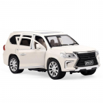 1/24 mastelio Lexus LX570 dyzelinis automobilio modelio žaislas, patraukiama atgal žaislinė transporto priemonė su garsu ir &scaron;viesa, skirta vaikams, mažiems berniukams, mergaitėms, dovanų kolekcija