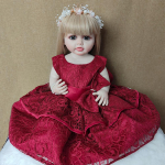 55 CM Viso vinilo kūno mergaitė vandeniui atspari Reborn Doll Betty Boneca Dolls žaislinė raudona suknelė vaikams Playmate Kalėdų dovana vestuvėms