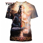 Indijos naikinimo dievas Shiva Lord mar&scaron;kinėliai 3D spausdinti unisex vasariniai vyri&scaron;ki moteri&scaron;ki hiphopo Harajuku gatvės mar&scaron;kinėliai L